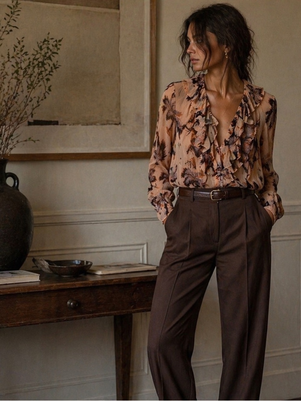 Coach Silk Ruffle Front Blouse | Size 4 - Picture 9 of 9